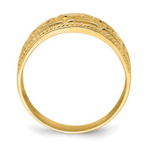 14k Greek Key Pattern Dome Ring